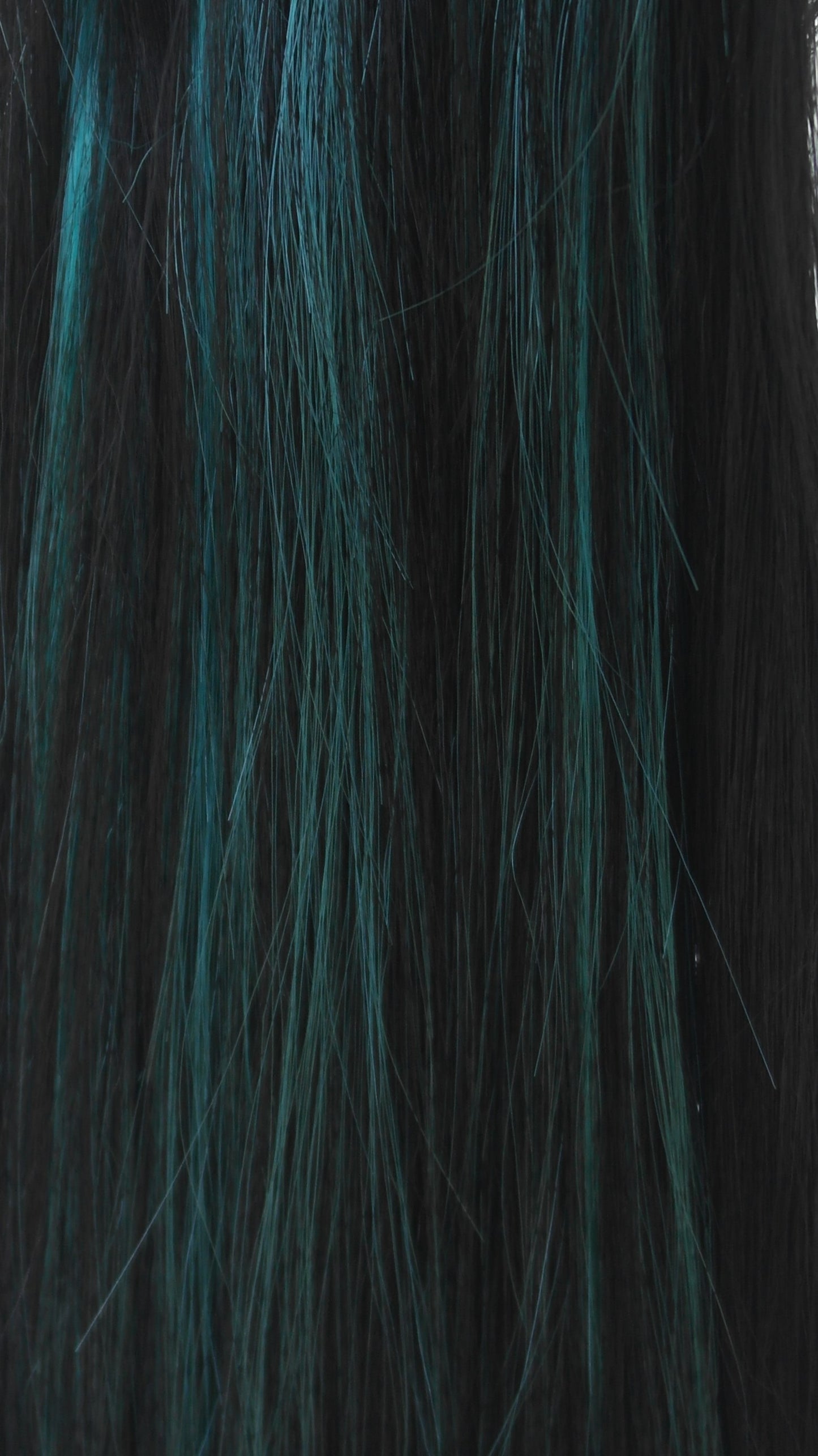 Turquoise Lowlight Black Lace Front Wig