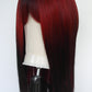 Black Red Ombre Wig