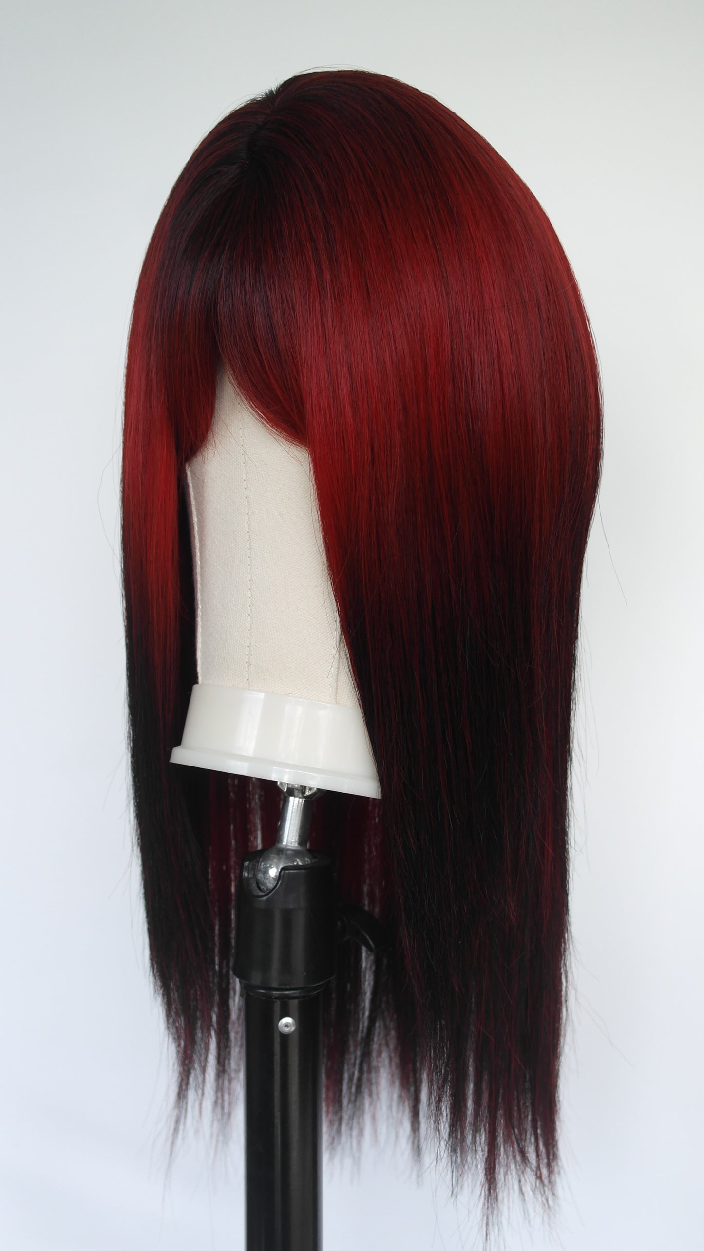 Black Red Ombre Wig