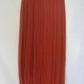 Coral Orange Red Long Wig With Blunt Cut Fringe From Harleyco Wigs NZ | Free NZ Shipping | Buy Now Pay Later Hair With Afterpay and Laybuy