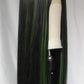 Lime Green Streaked Black Lace Front Wig