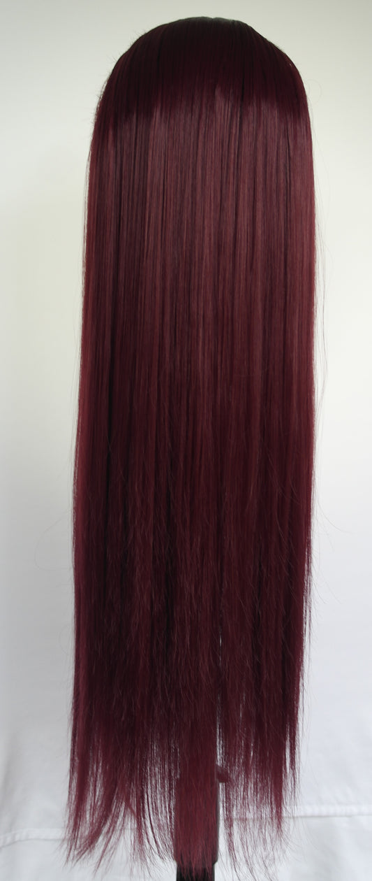 Maroon Dark Red Lace Front Wig