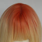 Orange Blonde Ombre Fringed Wig