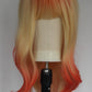Orange Blonde Ombre Fringed Wig