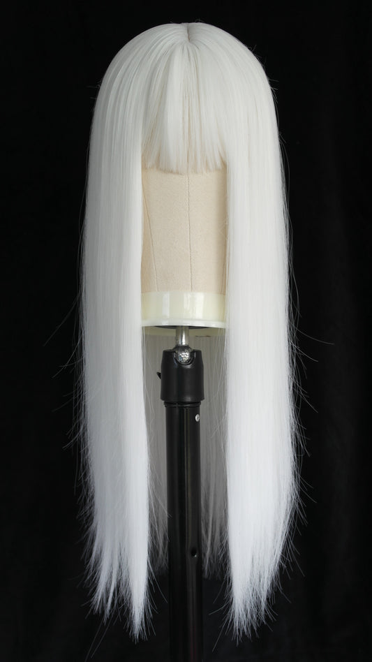 Pure White Fringed Wig