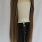 (Small Cap) Brunette Blonde Dip Dye Lace Front Wig (Straight)