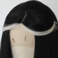 White Money Piece Black Lace Front Wig